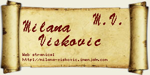 Milana Višković vizit kartica